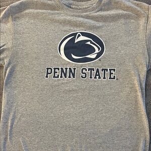 Men's Penn State Gray Short Sleeve Tee with Navy Logo